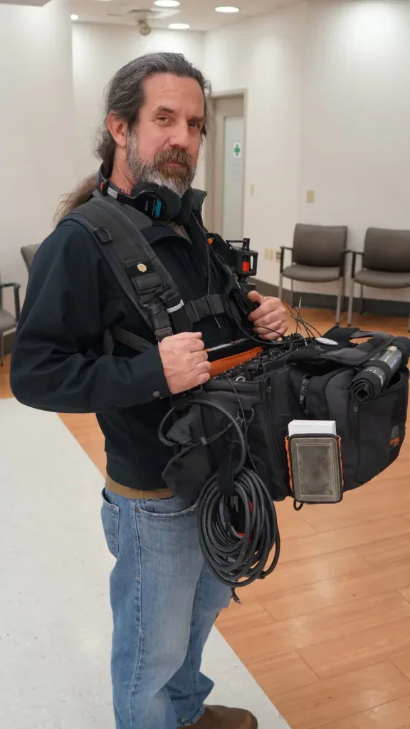 compact filming pack setup