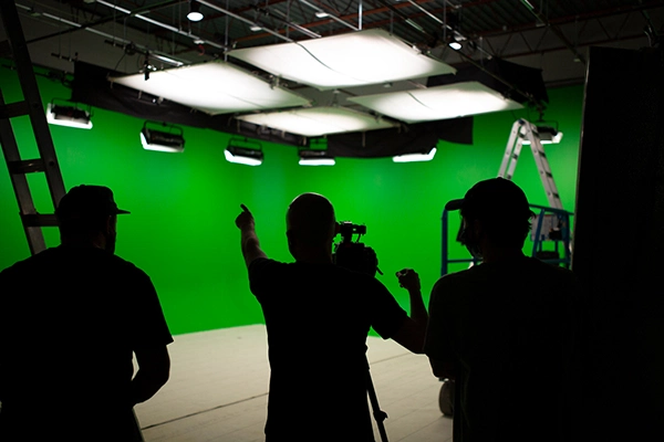 People on a sound stage