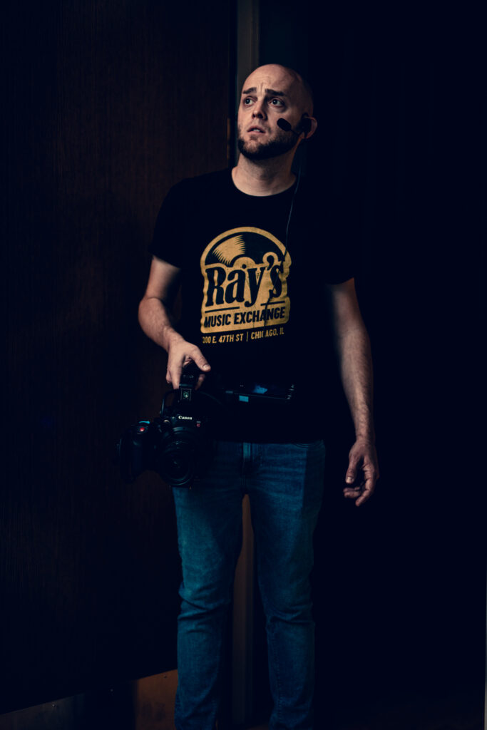 video production crew camera guy
