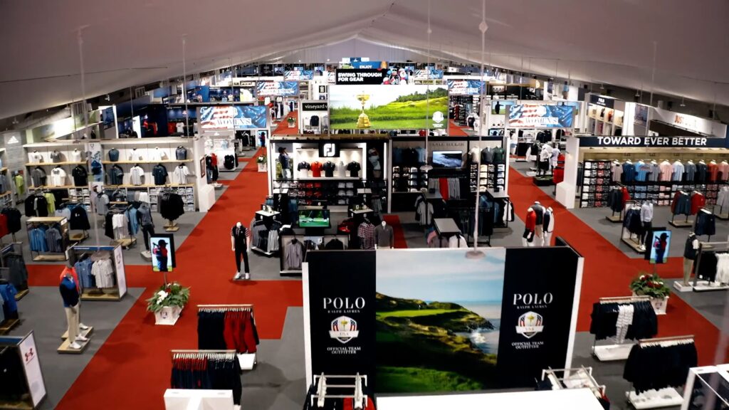 overhead veiw of golf store for polo